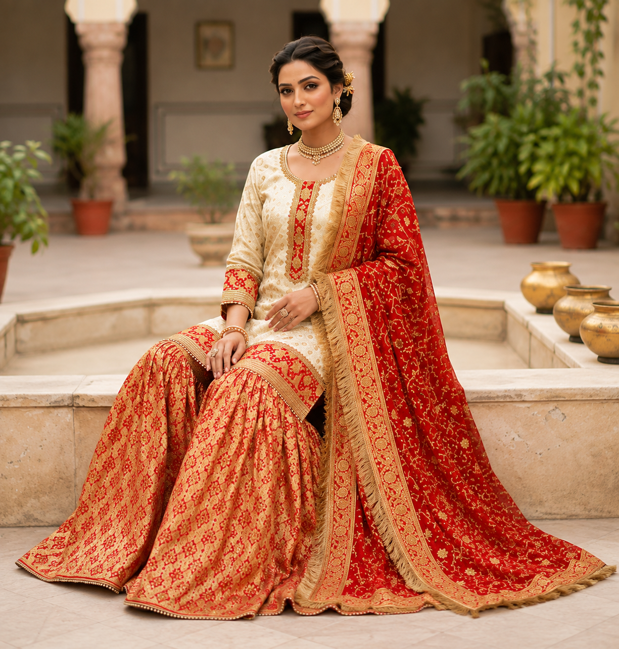 Banarasi Gharara Set for Women | Designer Ethnic Wedding & Festive Wear with Dupatta